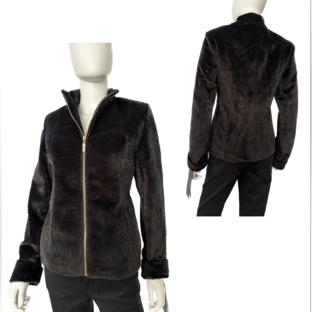 NWT PAUCINNI WOMEN’S‎ ZIPPED COAT STAND-UP COLLAR LINED JACKET